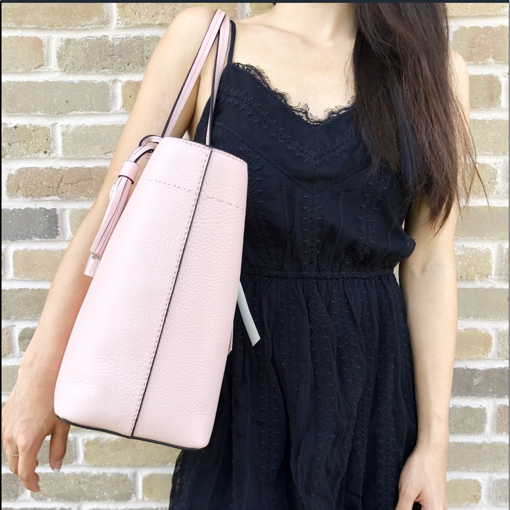 Gaby’sBags👜💕-Tory Burch  Leather Large Tote Pink - Picture 2 of 7